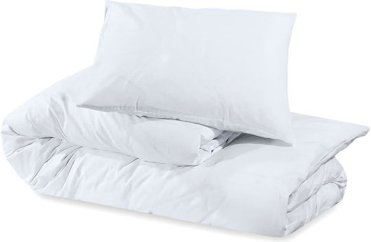 vidaXL Set Duvet Cover 135x200cm Single with Pillowcase White