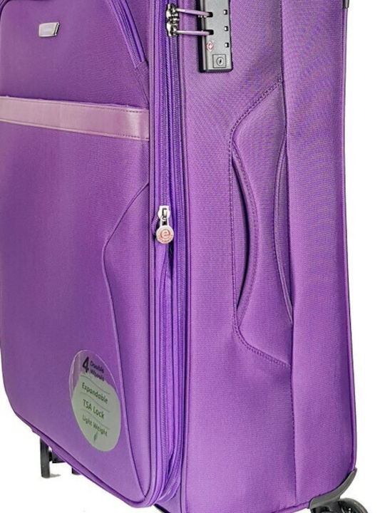 Diplomat Set Colecția Atlanta Valize De Călătorie Din Material Textil Violet Cu Înălțime Maximă 78 Cm Cu 4 Roți Set 3 Bucăți