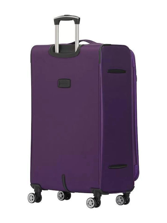 Diplomat Set Colecția Atlanta Valize De Călătorie Din Material Textil Violet Cu Înălțime Maximă 78 Cm Cu 4 Roți Set 3 Bucăți