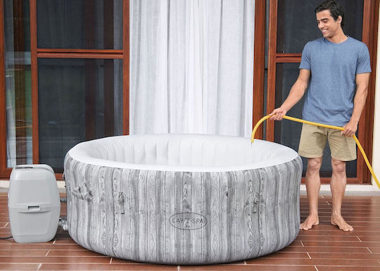 Bestway Round Swimming Pool 669L Inflatable with Hydromassage 180x66cm Gray