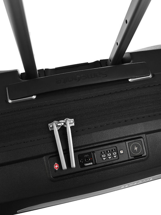 Samsonite Upscape Cabin Hard Black Suitcase with 4 Wheels Height 55cm