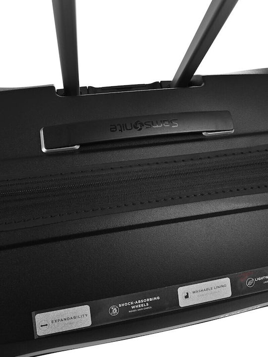 Samsonite Upscape Große Hartschalen Reisekoffer Schwarz mit 4 Rädern Höhe 75cm