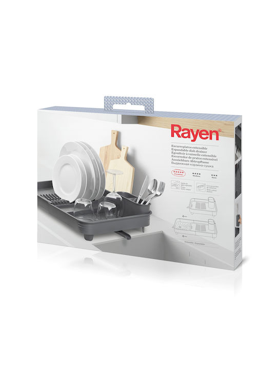 Rayen Στραγγιστήρι Νεροχύτη Πλαστικό Γκρι 51x36x9.5cm