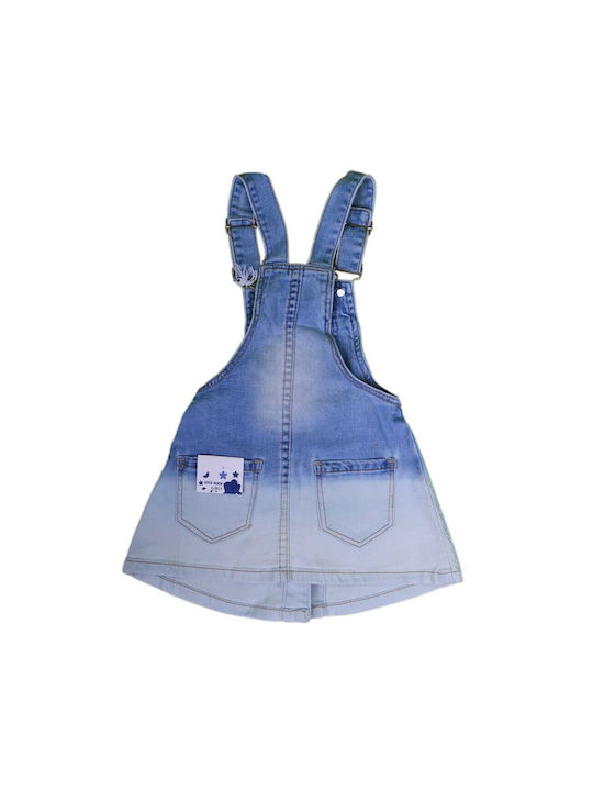 Joyce Kids Denim Skirt Overalls Blue