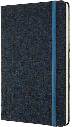 Moleskine Limited Collection Blend Textile Notebook Ruled with Elastic Blue