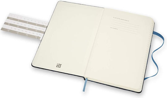 Moleskine Limited Collection Blend Textile Notebook Ruled with Elastic Blue
