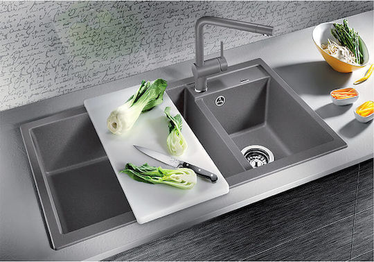 Blanco Metra 9 527304 Drop-In Chiuvetă Stânga din Granit Sintetic L86xW50cm Volcano Grey