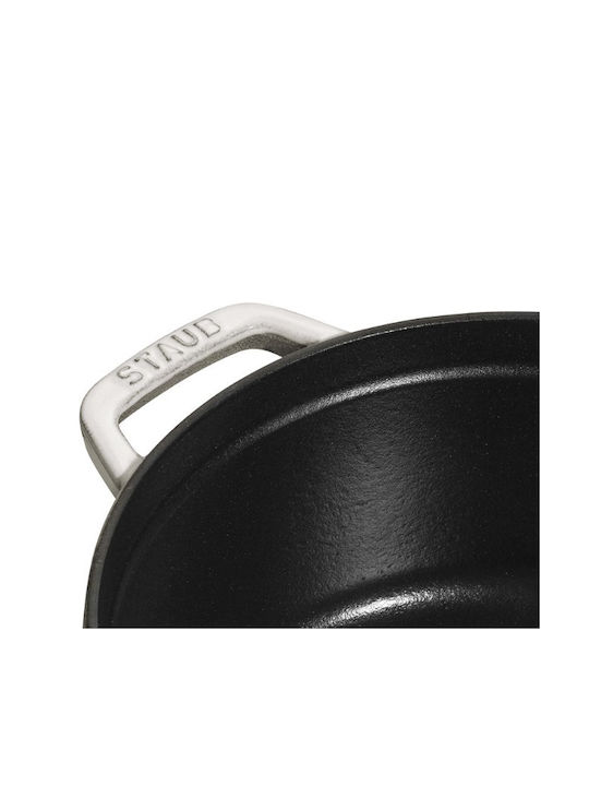 Staub Βαθιά Κατσαρόλα από Μαντέμι 5.2lt / 24cm Λευκή