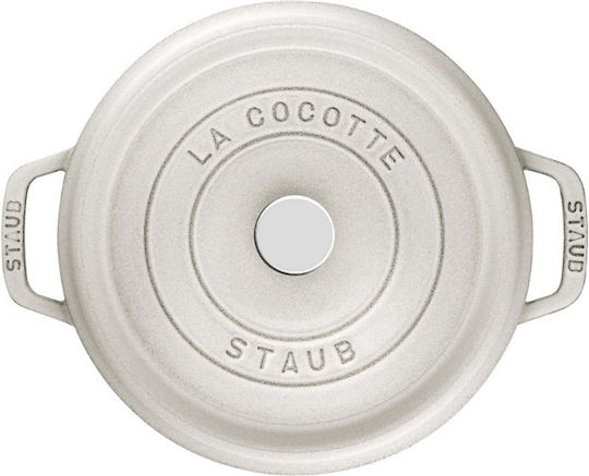 Staub La Cocotte Deep Pot Cast Iron 5.2L / 24cm White