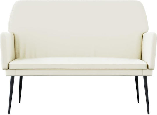 Canapea Cu Două Locuri Din Catifea Crem 108x79x79cm