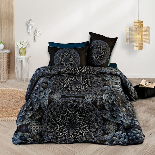 SB Home Сет Чаршафи 240x260см. Planets Петрол 4бр