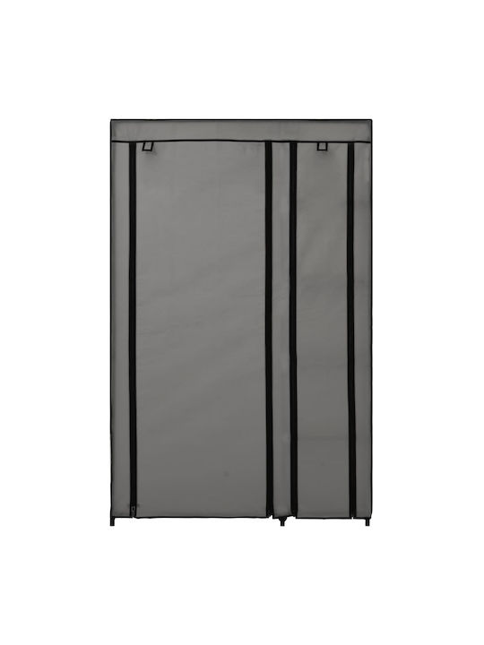 vidaXL Текстилни гардероби с Цип и Рафтове в Сив Цвят 110x45x175см
