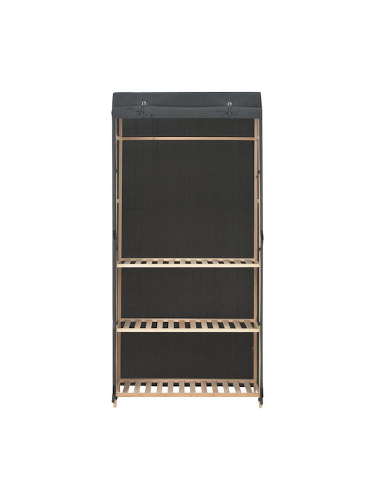 vidaXL Fabric Wardrobe with Shelves in Gray Color 79x40x170cm