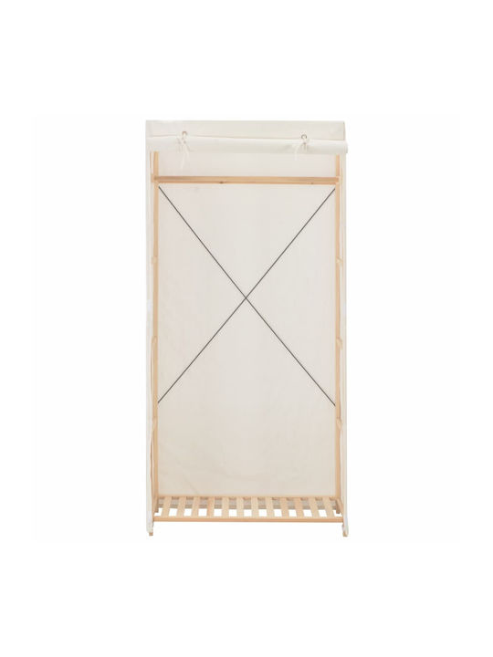vidaXL Υφασμάτινη Ντουλάπα σε Λευκό Χρώμα 79x40x170cm