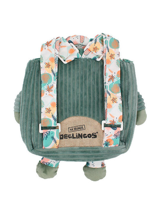 Les Deglingos Chillos the Sloth Παιδική Τσάντα Πλάτης Πράσινη 25x25εκ.
