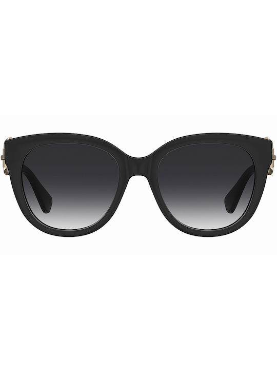 Moschino De damă Ochelari de soare cu Negru Din plastic Cadru și Negru Ochelari de soare Lentilă MOS143/S 807/9O