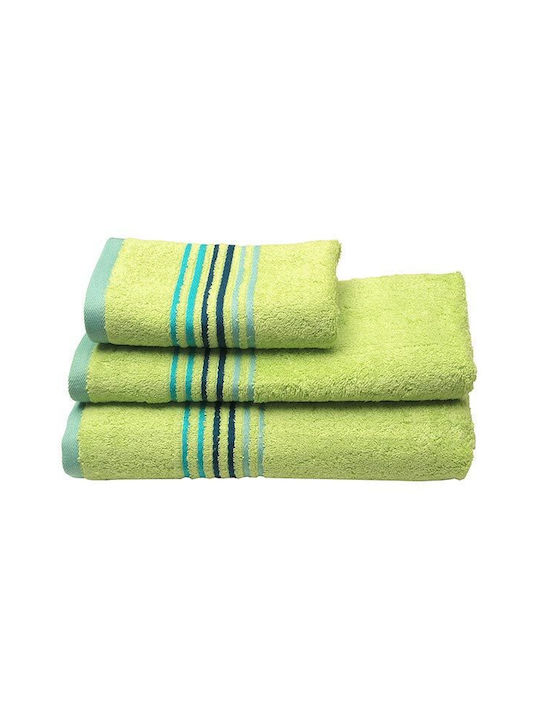 Sunshine Πετσέτα Προσώπου Stripes 50x100εκ. Stripes Green Βάρους 600gr/m²