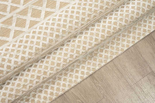 Newplan 65289N Summer Bedroom Rug Set Wicker Garden Beige 3 Pieces [2x(63x150cm)-1x(63x210cm)]
