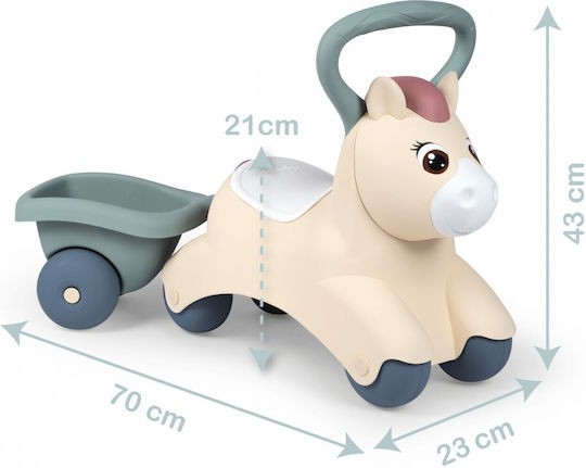 Smoby Baby Pony Animal Ride On Pentru 12+ Luni Bej