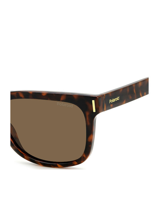 Polaroid Unisex Sonnenbrille mit Braun Schildkröte Metall Gestell und Braun Polarisiert Linse PLD6191/S 086/SP