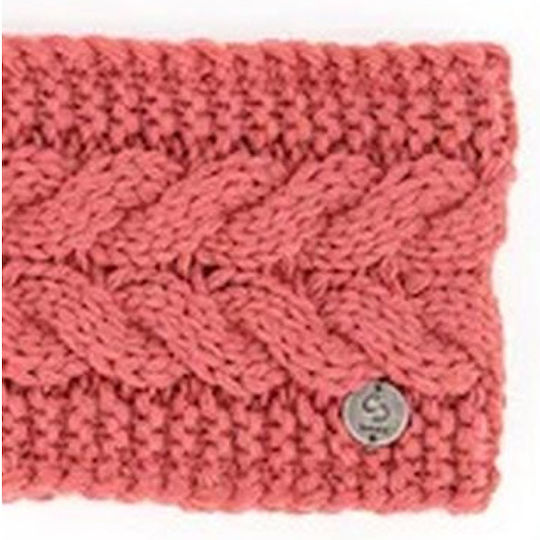 Laurentian Frauen Stirnband mit Strickmuster in Rot Farbe