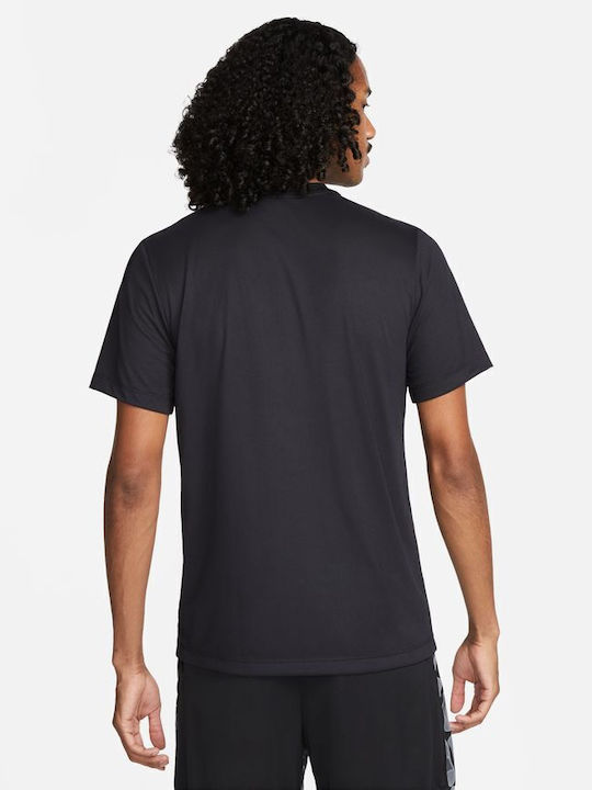 Nike Ανδρικό Αθλητικό T-shirt Κοντομάνικο Dri-Fit Γκρι