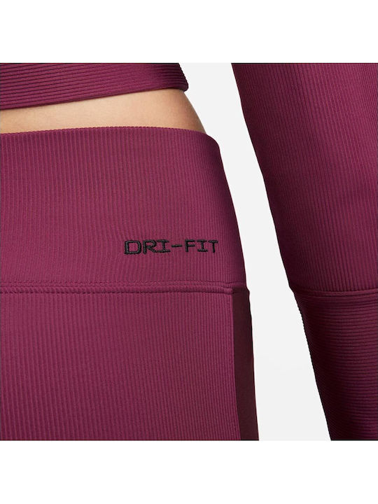 Sportswear Schulung Frauen Lang Leggings Burgundisch