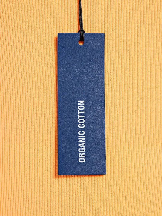 Damen Sommer Bluse Ärmellos Orange