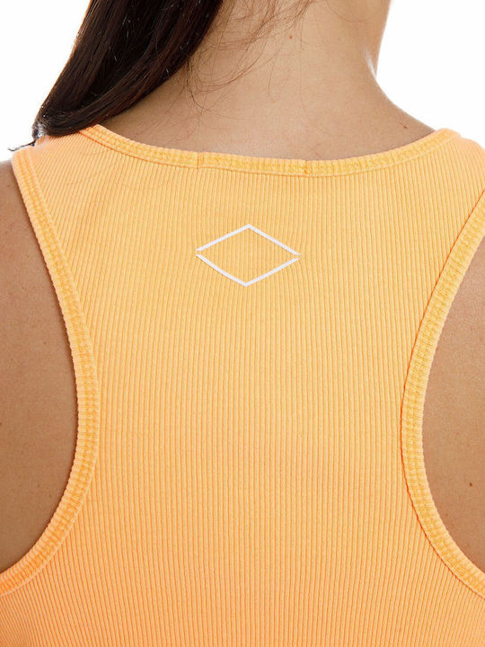 Damen Sommer Bluse Ärmellos Orange