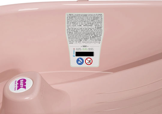 OK Baby Μπανιέρα Μωρού Onda 1 με Θερμόμετρο Pink