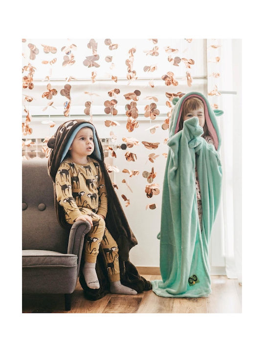 Zoocchini Blanket Fleece Fawn Turquoise 91x127cm