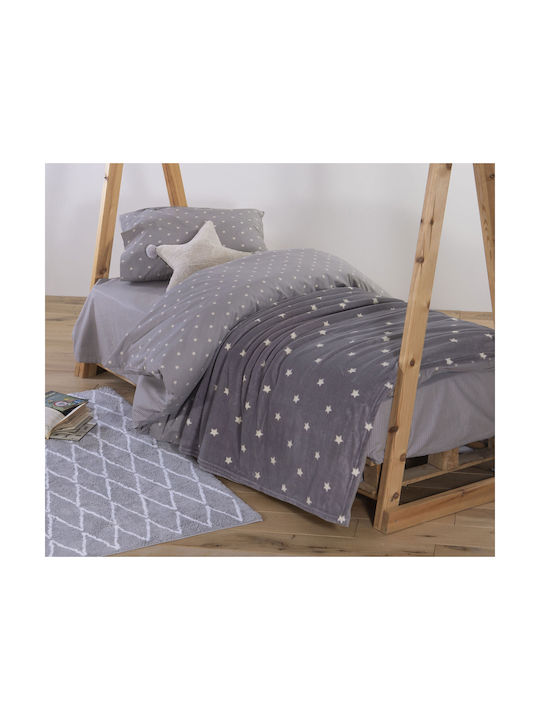 Nef-Nef Homeware Κουβέρτα Fleece Precious Γκρι 160x220εκ.