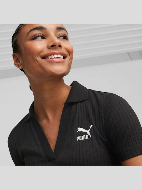 Classics Summer Mini Athletic Dress Short Sleeve Black