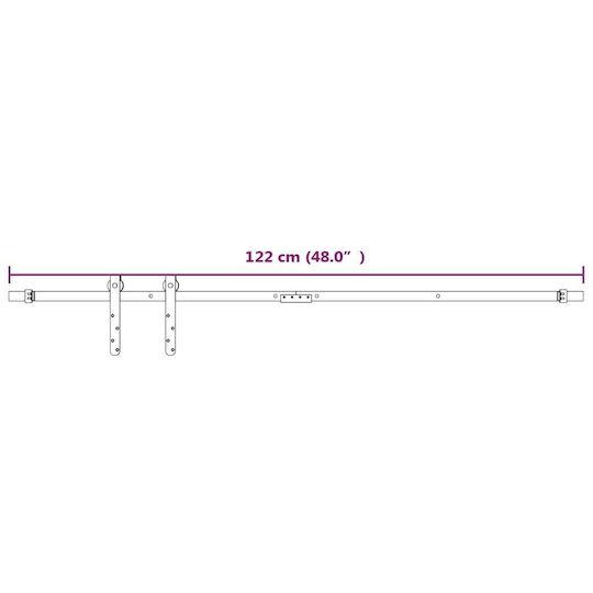 vidaXL Μηχανισμός Επαναφοράς για Πόρτες έως 122cm και 20kg Λευκός