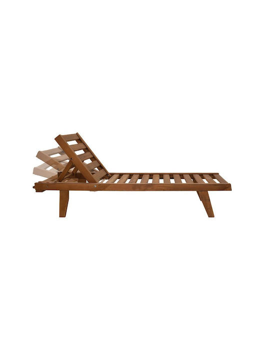 Deckchair Wooden Sunset Walnut 188x60x21.5cm.