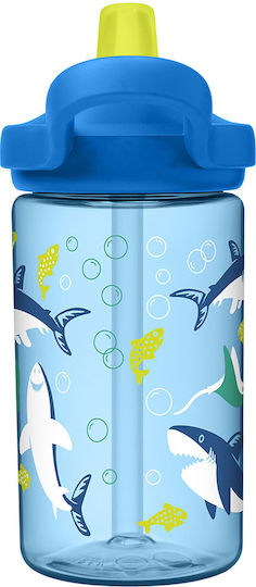 Camelbak Eddy+ Детска Бутилка за Вода Пластмасова със Сламка Светлосин 400мл