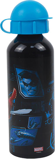 Gim Spiderman Kids Water Bottle Spiderman Aluminium with Pop-Up Cap 520ml