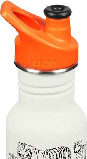 Klean Kanteen Kid Classic Sport Kids Water Bottle Stainless Steel Orange 355ml