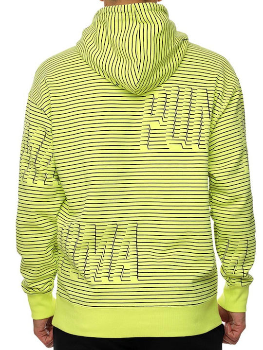 Puma Herren Sweatshirt mit Kapuze und Taschen Lemon Sherbert