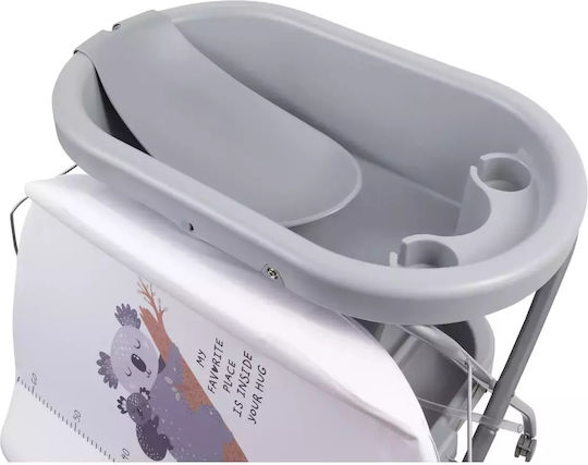 FreeOn Baie Pentru Copii Și Masă De Schimbare Bebeluş Koala Gri