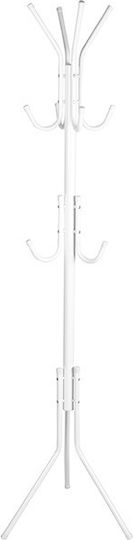 Homeplus Καλόγερος Μεταλλικός Λευκός 38x38x176cm
