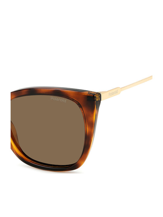Polaroid Feminini Ochelari de soare cu Maro Tortoise Cadru și Maro Polarized Lentilă PLD4144/S/X 086/SP