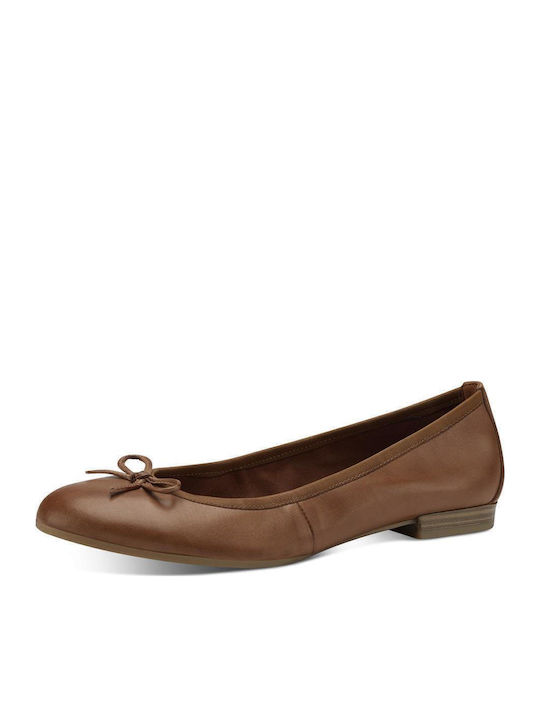 Fabric Ballerinas Tabac Brown