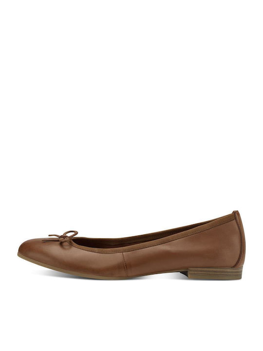 Fabric Ballerinas Tabac Brown