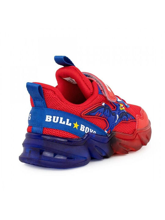 Bull Boys Παιδικά Sneakers με Φωτάκια Κόκκινα