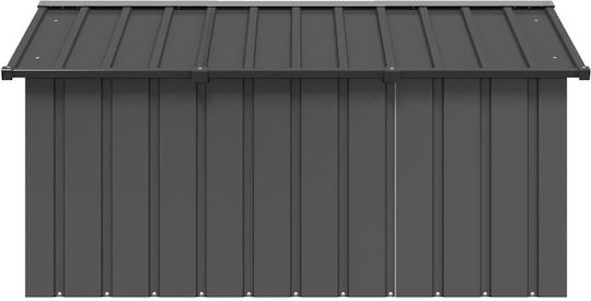 vidaXL Hundehaus Metallisch Außenbereich Gray 116.5x153x81.5cm