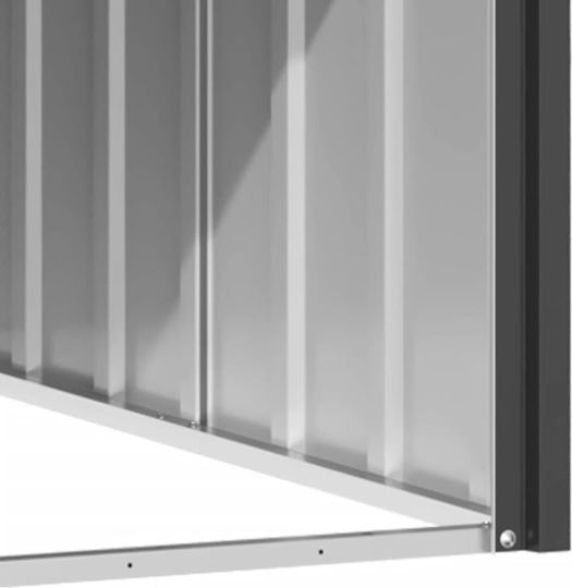 vidaXL Hundehaus Metallisch Außenbereich Gray 116.5x153x81.5cm