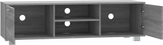 TV Stand Wooden Gray L140xW40.5xH35cm
