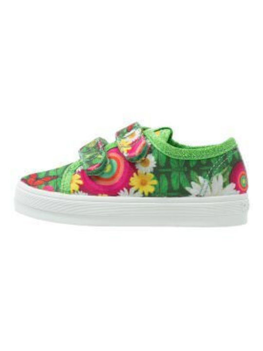 Desigual Παιδικά Sneakers Lona με Σκρατς για Κορίτσι Πράσινα