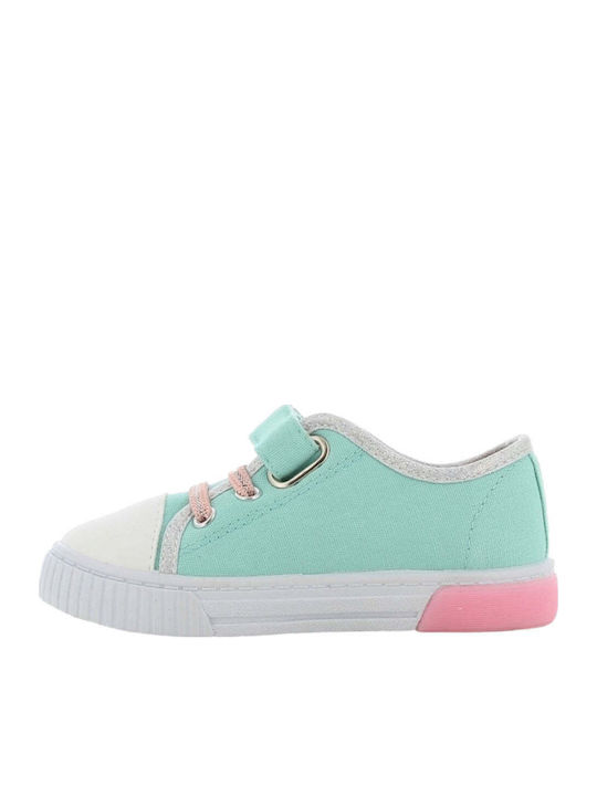 Frozen Παιδικά Sneakers με Σκρατς & Φωτάκια Τιρκουάζ